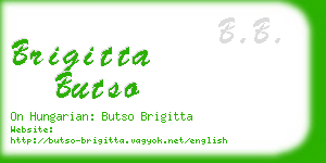 brigitta butso business card